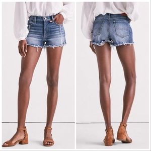 Lucky Brand High Rise Shortie Jean Shorts